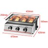 3 Burners Commercial Gas Grill Adjustable Tabletop Smokeless Outdoor Barbecue