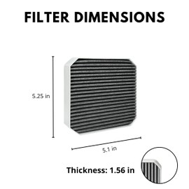 Nispira 2-in-1 Carbon Pre Filter Replacement For Air Purifier | Compatible with Molekule Large Room | Remove Smoke, Dust, Big Particle | 3 Pack