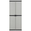 vidaXL Outdoor Garden Storage Cabinet - Compact Gray&Black PVC Design