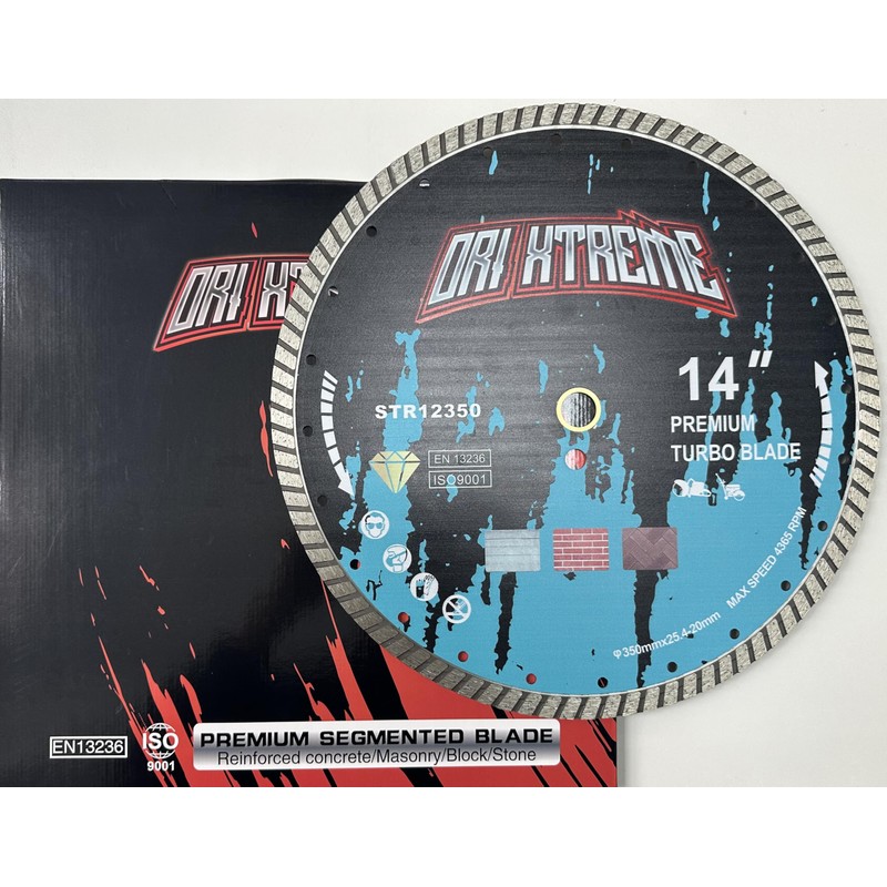 ORIXTREME 14Inch Diamond Saw Blade,Turbo Rim General Purpose Blade Dry/Wet