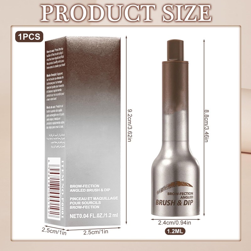Eyebrow Brush, Liquid Eyebrow Pencil, Waterproof Eyebrow Gel, Multifunctional Angled