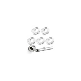HKB Door Handle Buffer - Pack of 5 Transparent Door Stop Latch - Door Handle Buffer - Door Handle Stopper - Door Handle Protector - Easy and Quick to Install to Protect Against Damage to Wall and