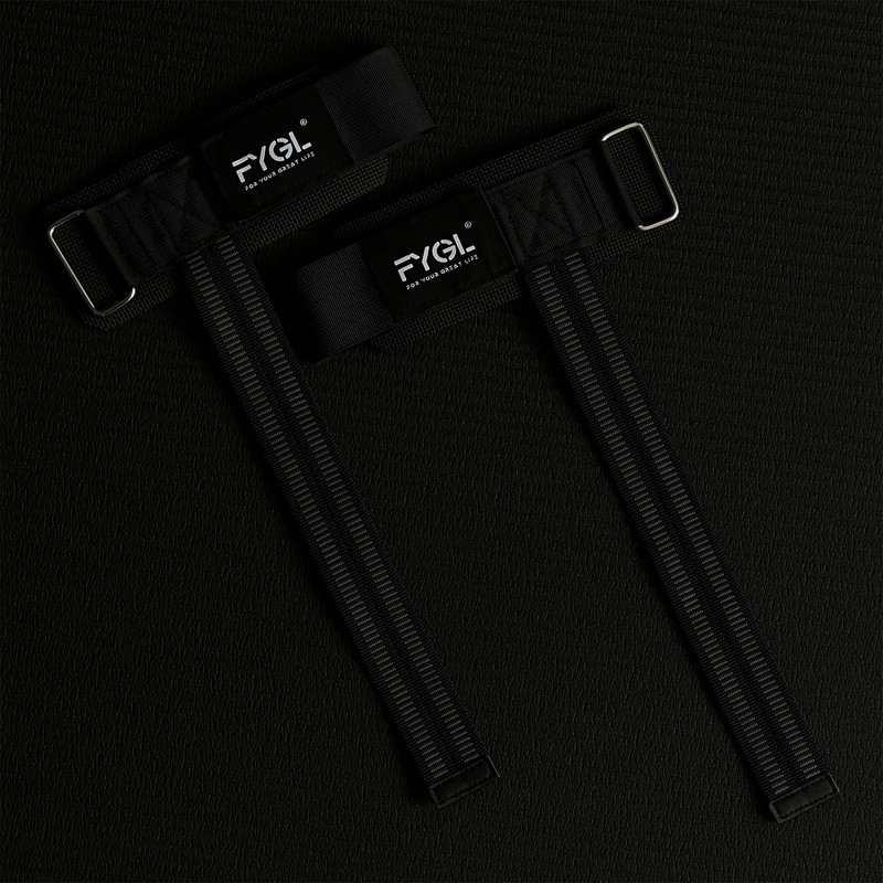 FYGL Lifting-Straps - Neoprene Padded Wrist-Wraps with Nylon Dura Grip