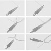 BOBOZHONG Needle Threader, 100 Pieces Stainless Steel Needle Threader, Large-Eye