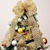 VATIN 6" Gold Christmas Ribbon, Gold Glitter Mesh Diamond Web
