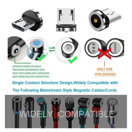 Raosky Magnetic Charging series (Micro tips) 10pcs,Just Micro Tips without Nylon Braided USB Cords,Compatible for MicroAndriod SmartSeries.