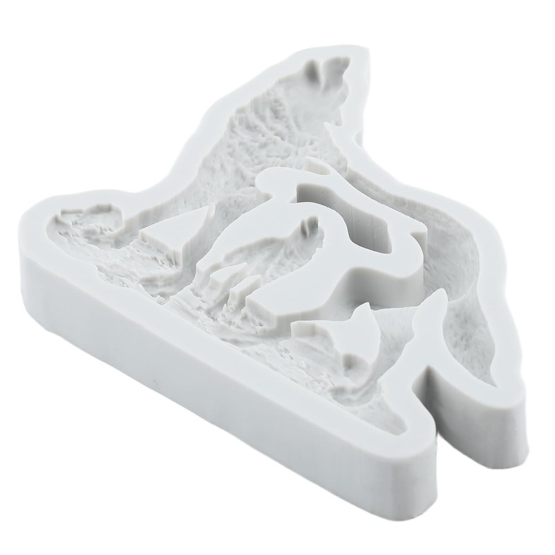 TAOXIBEI Howling Wolf Silicone Resin Mold Wolf Polymer Clay Molds
