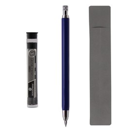 Cali&Brita [Extra Thick 0.2 inch (4.0 mm) Lead + 8 2B Leads] Metal Mechanical Pencil, 0.2 inch (4 mm) Lead, Mark Sheet, for Drawing, Building, 8 Refills, with Exclusive Case