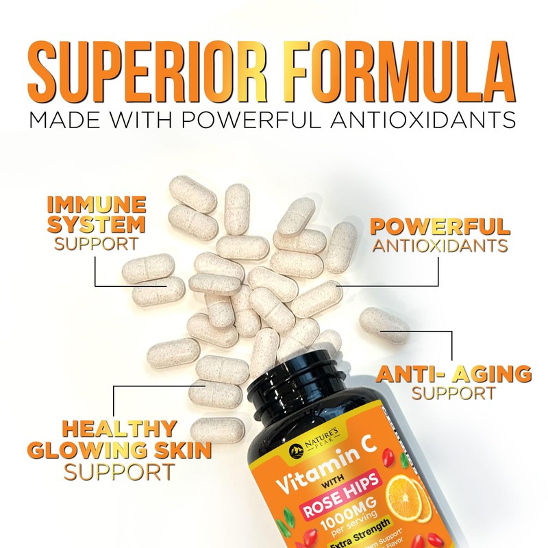 Vitamin C 1000mg Chewable Supplement - Extra Strength Immune Support