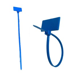 pkpohs Marker Tie for Marking Cable Ties Binding Band Flag Type Nylon with Display Space (100 Blue Pieces)