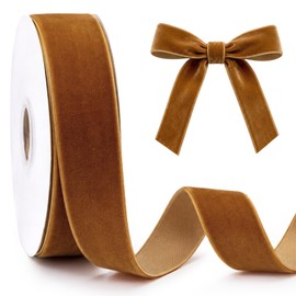Vintage Rust Velvet Ribbon - 1 Inch x 10 Yards