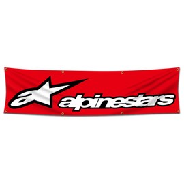 Konern Alpinestar Banner Flag 2x8ft Car Motor Garage shop Flags for Garage Shop Wall Decor