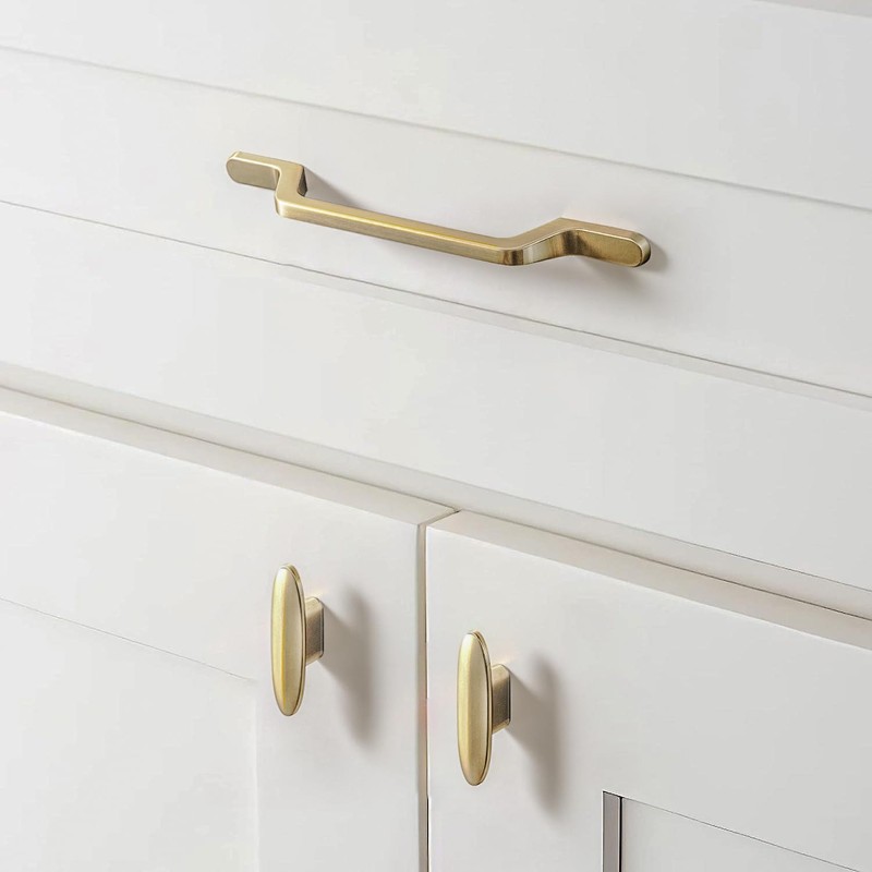 Goo-Ki 6pack Champagne Bronze Cabinet Drawer Knobs - 3" Full