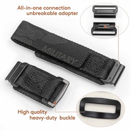 Compatible Watch Bands 20mm Nylon Strap for Fenix 8 43mm /Fenix 5S / Fenix 6S / Fenix 7S / Descent MK2S, 20mm Quick Fit Adjustable Replacement Wristband Strap for Garmin epix Pro 42mm