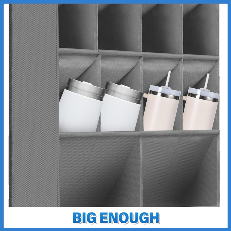 LTBLumos Water Bottle Organizer,Over The Door Organizer with 16 Pockets,Various
