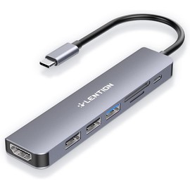 LENTION 7 en 1 Hub USB C a HDMI 4K60Hz, Lector de Tarjetas SDTF