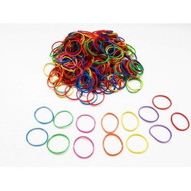200PS/ Pack Small Assorted Nature Fancy Rainbow Colorful Rubber Band Bluk For Stationery School Office Holder Supplies Hairs Kitchen Home Industrial Fashion Elastic Thermostability (Multi Colored (2))