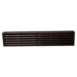 18x4'' Inch Bathroom Door Air Vent Grille Two Sided White Ventilation Cover No Screws Included (17.7" x 3.60" Inch) (Black)