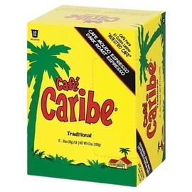 Cafe Caribe Latin Inspired Dark Roasted Espresso Blend Coffee Single Serve Cups (For Keurig) - 12 Count