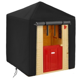 Playhouse Cover, Waterproof 420D Oxford Backyard Wooden Playhouse Cover Protector Garden Cottage Dust Covers (50"L x 45"W x 55"H)