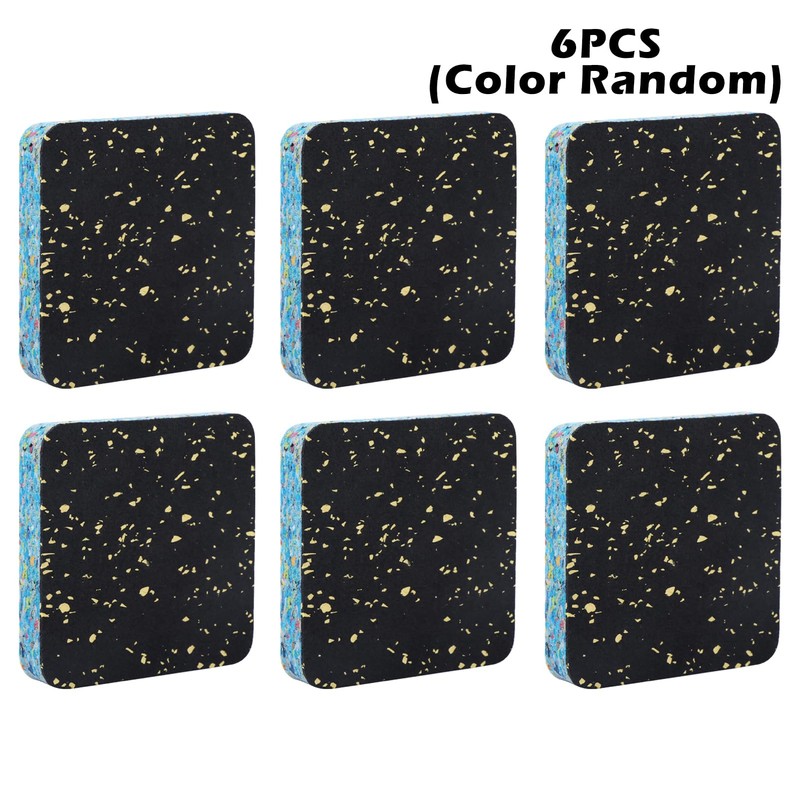 6Pcs Anti-Vibration Pads,4"x4" High Density Rubber Shock Absorbing Washer Pads,Non-Skid