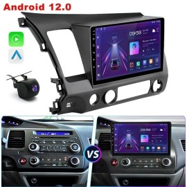 GEARZAAR Apple CarPlay Android 12 Car Stereo Radio GPS WiFi Fit For Honda Civic 2006-2011