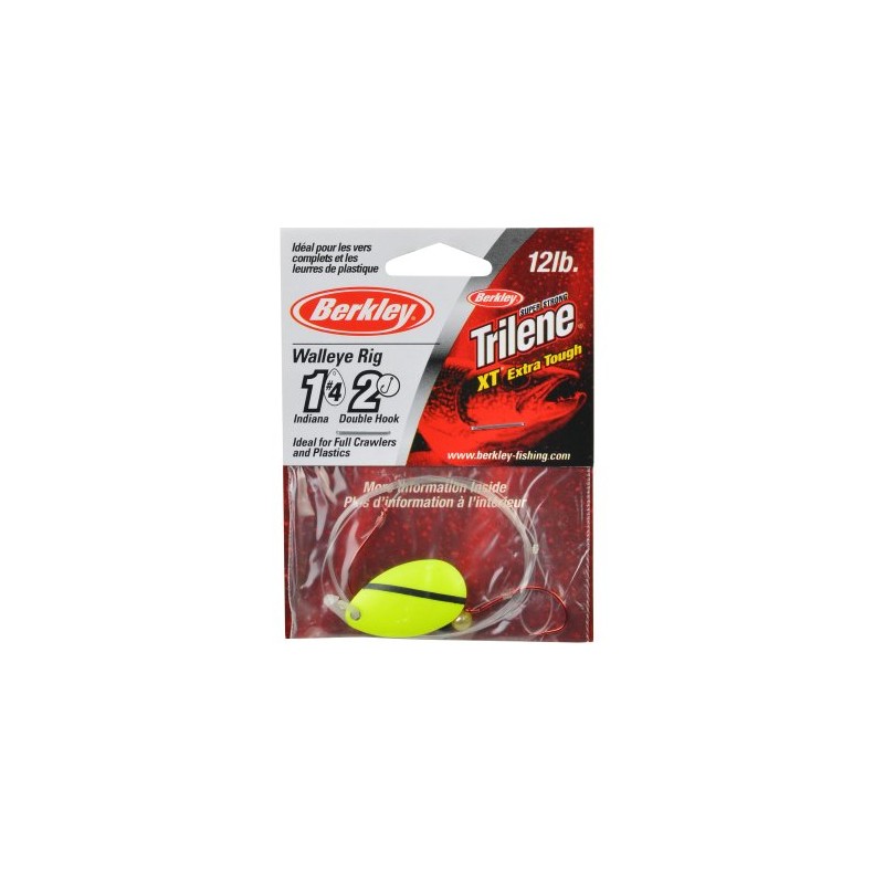 Berkley Walleye Rigs - Indiana , Chartreuse/Black Stripe, 42-Inch