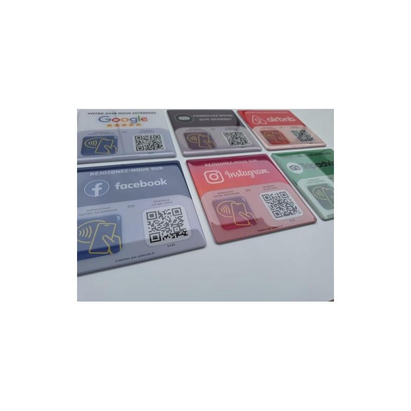 NFC and QR Code Sign 12 x 12 cm -