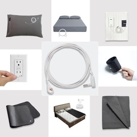 Grounding Cord, Replacement Grounding Cable Accessories for Grounding Sheets. Fits All Popular Brands White, 15 Feet