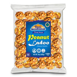 Rani Peanut Ladoo (Round Peanut Brittle Candy) 14oz (400g) ~ All Natural | Vegan | No colors | Gluten Friendly | Kosher | Indian Origin