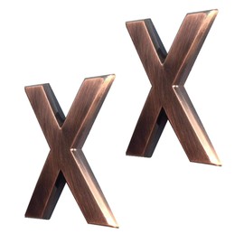hopewan Mailbox Letters, 2 Pieces "X", Door Address Sign Letters or Alphabet Stickers for House Door or Address Plaque.(2.75" Letter X, Bronze)