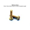 Brass Sets M6 x 10mm Length Bolts Form A Washers