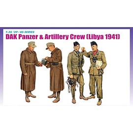 Dragon 6693 DAK Panzer & Artillery Crew, Libya 1941 4 Figures Set Model Kit 1:35