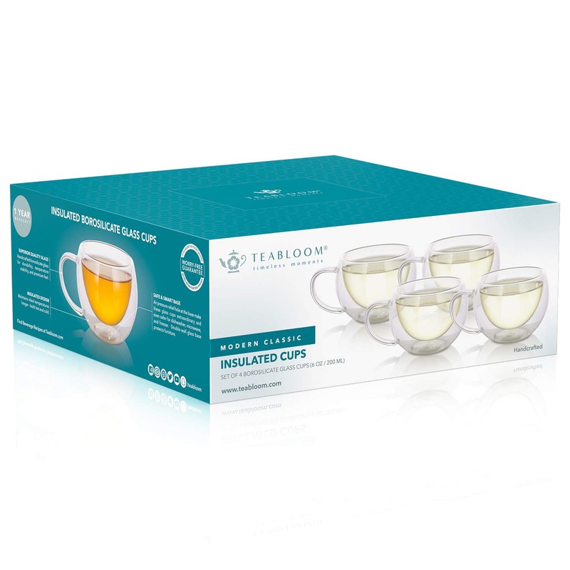 Teabloom Modern Classic Insulated Cups – 6 oz / 200