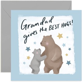Old English Co. Birthday Card for Grandad - Heartfelt Birthday Card from Grandchildren | Thank You Grandad Card Cute Fun Bear Cub Illustration | Blank Inside & Envelope Included