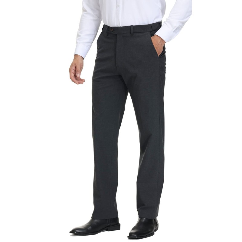 Soojun Men's Modern Fit Expandable Waist Premium Comfort Dress Pant,