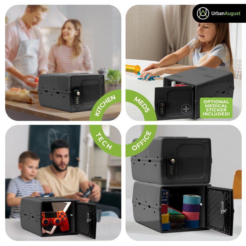 Urban August Dual Combination & Keyed Lockbox - Lockable Box