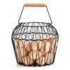 Farmhouse Egg Baskets for Gathering Fresh Egg With Handle, Round