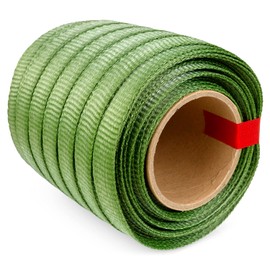 Green Mule Tape 3/4" x 250', 1800 lbs Break Strength - Heavy Duty UV- & Moisture-Resistant Pull Tape - Unmarked Woven Polyester Webbing Flat Rope for Pulling Wires, Camping, Home Use by IDL Packaging