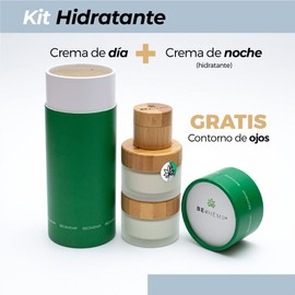 Kit Hidratante facial Crema Día, crema Noche y Contorno De Ojos Gratis