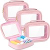 Kigeli 4 Pcs Clear Makeup Bag Car Organizer Essentials Transparent