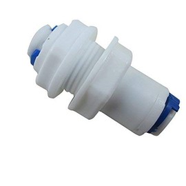 ZAOJIAO Tube Bulkhead Connector Push Fit Quick Connect for RO Water Reverse Osmosis System (Pack of 5) (1/4" Tube Bulkhead Connector)