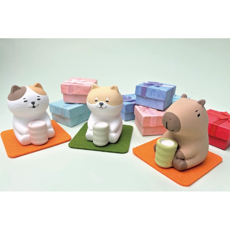 Stone Diffuser Tea-Drinking Animals [ Designed in Japan] Non Electric