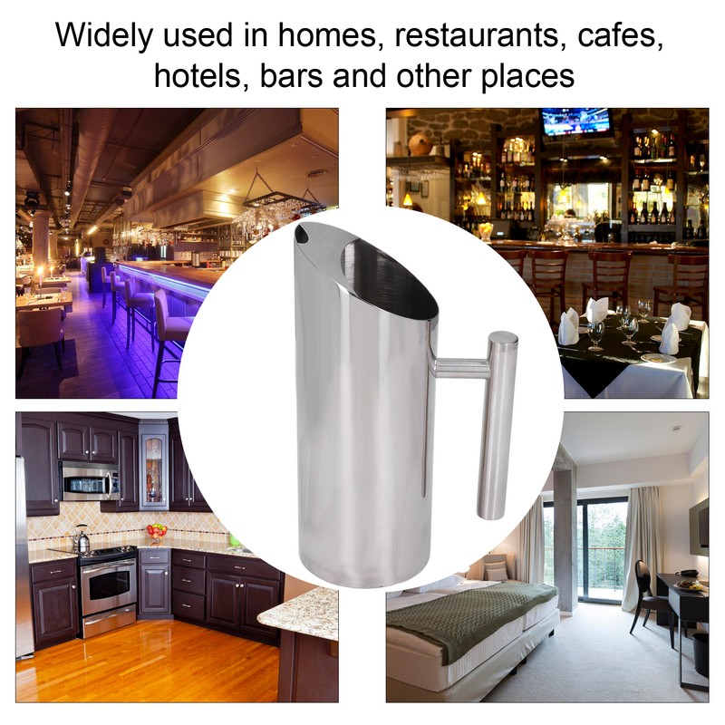 Stainless Steel Water Tie Pot Cold Drinking Pitcher with Ergonomic