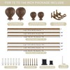 Mayrhyme Wood Double Curtain Rods Set for Windows 72 to