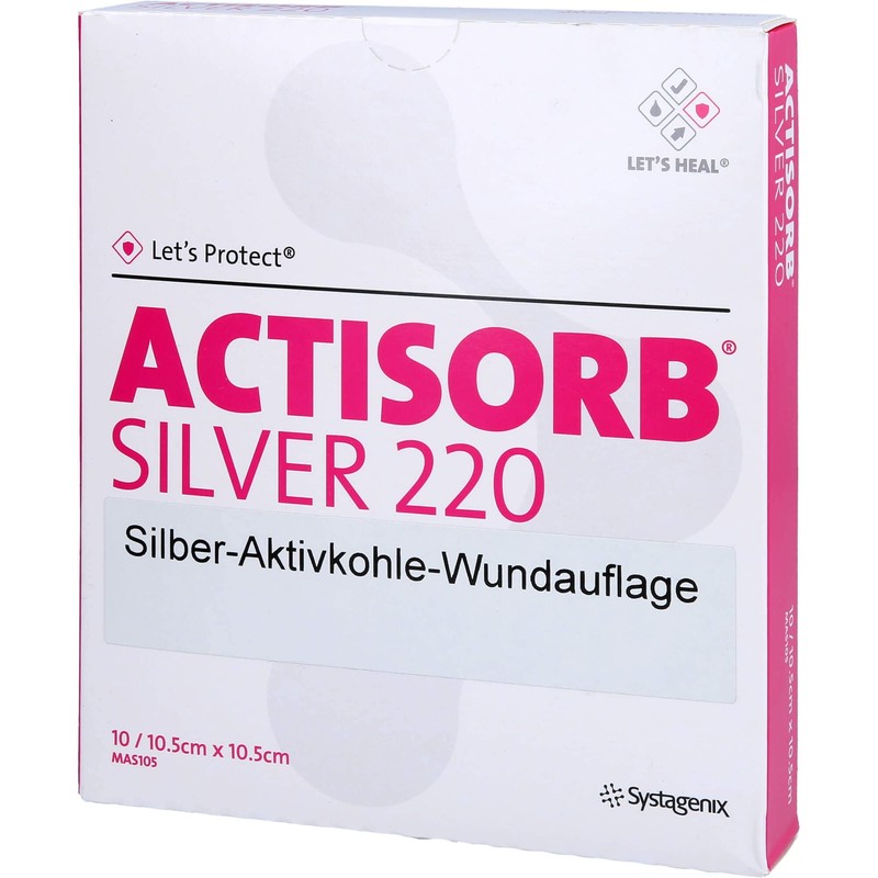 ACTi Sorb 220 Sterile Compresses 10 Pieces Silver 10,5x10,5 cm