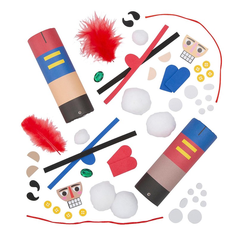Fun Express Nutcracker Christmas Ornament Craft Tube Craft Kit -