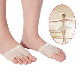 Dance Paws Pad, Foot Thongs Ballet Belly Toe Undies Half Shoes Socks Toe Undies for Kids Women and Men(L)