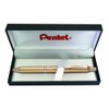 Pentel EnerGel Liquid-Gel Sterling BL407X-BOX Rollerball Pen with All-over Gold-coloured