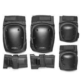 Skateboard Protectors Set of 6 Wrist Elbow Knee Guard Skateboard Pads for Kids and Adults Protection with Storage Bag (M Size 150CM-175CM (LADYS ~ MENS))